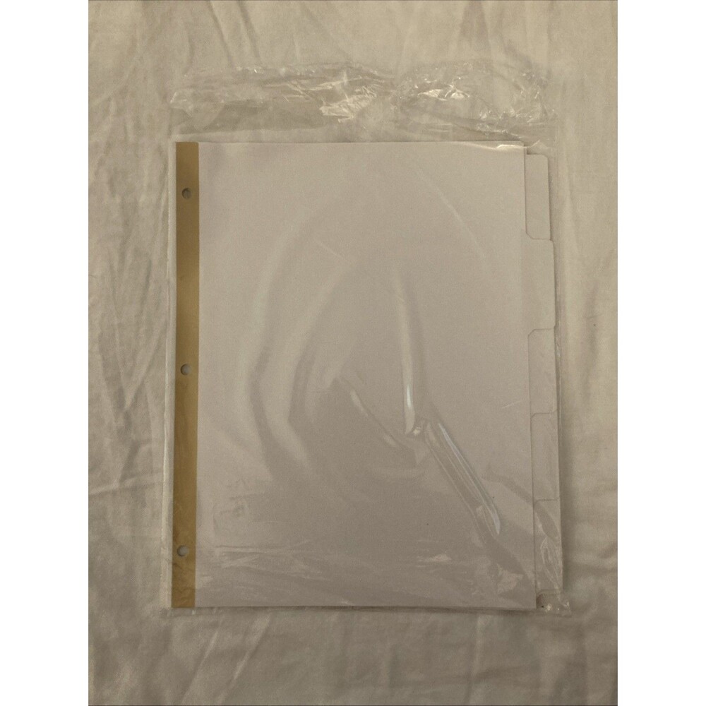 Unbranded 11”x8.5” Paper White Binder Dividers | 9 Count